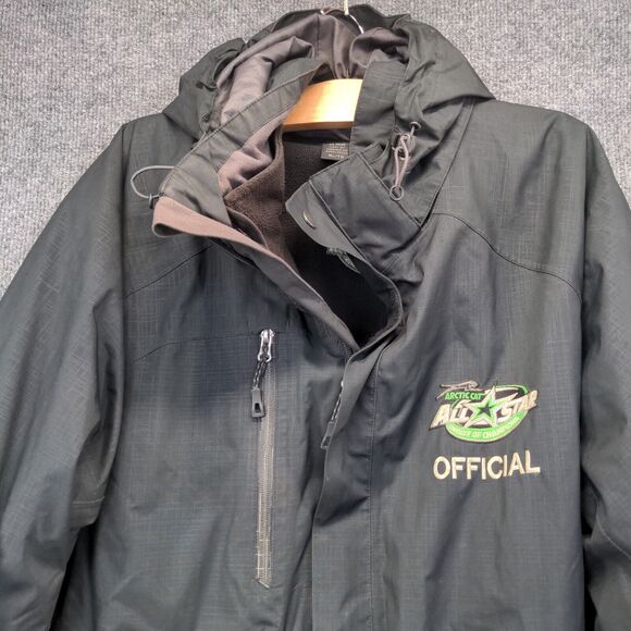 North End Men's Warm Logik Arctic Cat All Star Hooded Jacket Black XL Coat - Picture 2 of 16
